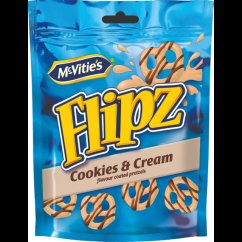 Flipz McVitie's preclíky s polevou s příchutí sušenek a krému 90 g